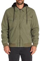 Men's Billabong Barlow Hooded Twill Jacket - Green