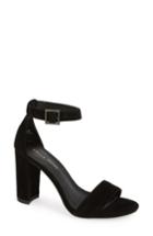 Women's Pelle Moda Bonnie Ankle Strap Sandal .5 M - Black