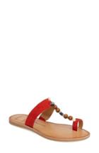 Women's Dolce Vita Jude Beaded Toe-loop Sandal M - Red