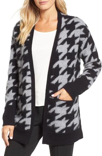 Women's Emerson Rose Cashmere Brushed Cardigan, Size - Black