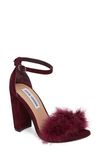 Women's Steve Madden Carabu Sandal .5 M - Burgundy