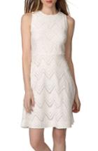 Women's Donna Morgan Chevron Lace Fit & Flare Dress