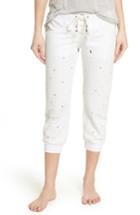 Women's David Lerner Distressed Crop Lounge Pants - White