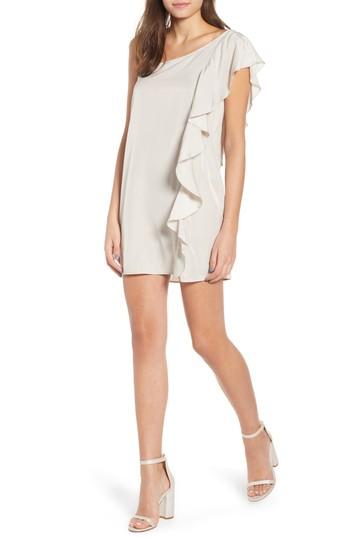 Women's Stone Row Hangin Ruff One Shoulder Dress - Grey