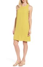 Women's Eileen Fisher Silk A-line Dress - Green
