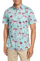 Men's Bonobos Riviera Slim Fit Jellyfish Print Sport Shirt R - Blue
