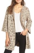 Women's Cupcakes And Cashmere Noely Leopard Pattern Cardigan - Blue