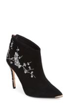 Women's Ted Baker London Novelty Embroidered Bootie .5 M - Black