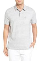 Men's Vineyard Vines Open Feeder Stripe Polo - Grey