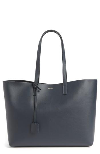 Saint Laurent 'shopping' Leather Tote - Grey