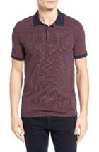 Men's Ben Sherman Geo Print Jersey Polo - Red