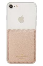 Kate Spade New York Scallop Leather Stick-on Smartphone Case Pocket - Metallic