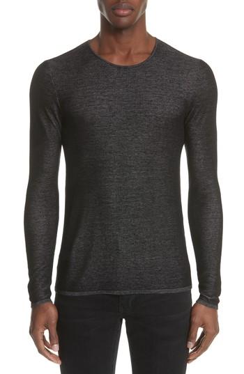 Men's John Varvatos Double Knit Sweater - Black