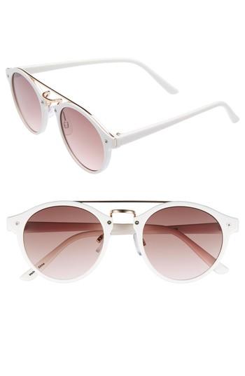 Women's Bp. 45mm Round Sunglasses - White/ Gold
