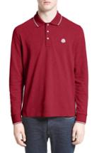 Men's Moncler Maglia Long Sleeve Polo, Size - Red