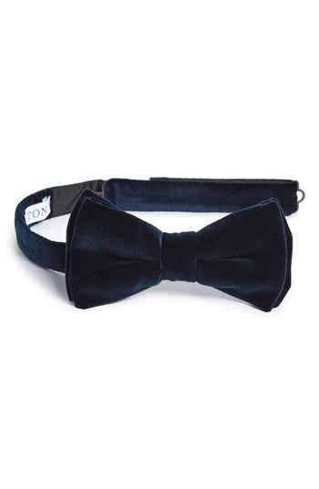 Men's Eton Velvet Bow Tie, Size - Blue