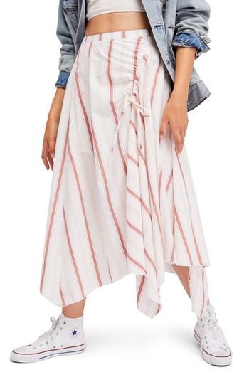 Women's Free People Hooked On Your Love Midi Skirt - Ivory