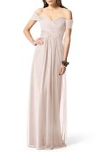Women's Dessy Collection Ruched Chiffon Gown - Pink