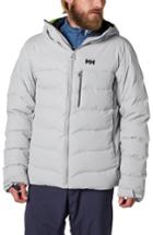 Men's Helly Hansen Swift Waterproof Down Hooded Jacket - Grey