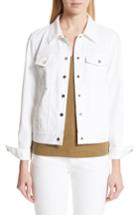 Women's Lafayette 148 New York Destiny Denim Jacket, Size - White