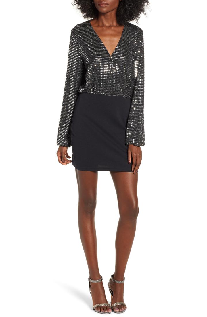 Women's Endless Rose Sequin Minidress - Grey