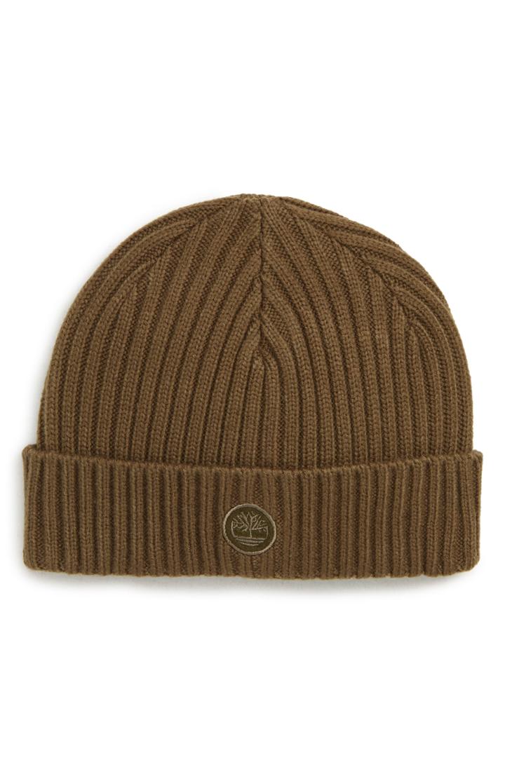 Men's Timberland Wide Ribbed Embroidered Logo Cap - Green