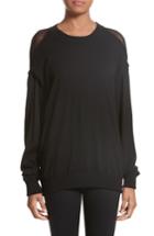 Women's Alexander Wang Drape Back Merino Wool Sweater - Black