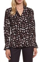 Women's Emerson Rose Bell Sleeve Silk Blend Blouse - Burgundy