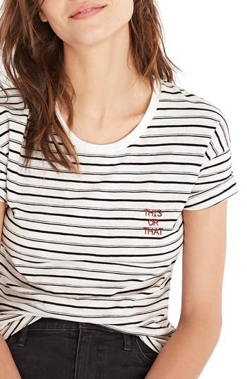 Women's Madewell This Or That Whisper Cotton Stripe Tee