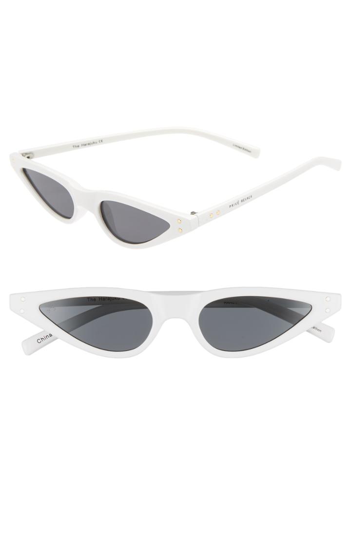 Women's Prive Revaux The Harajuku 48mm Cat Eye Sunglasses - White