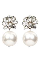 Women's Ben-amun Fan Crystal Imitation Pearl Drop Earrings