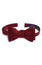 Men's The Tie Bar Silk Solid Bow Tie, Size - Burgundy