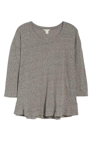 Women's Caslon Tiered Hem Tee, Size - Grey