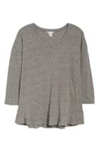 Women's Caslon Tiered Hem Tee, Size - Grey