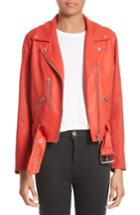 Women's Veda Cal Leather & Linen Moto Jacket