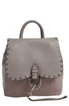 Rebecca Minkoff Small Keith Suede & Leather Backpack - Grey