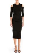 Women's Michael Stars Cold Shoulder Midi Dress - Black