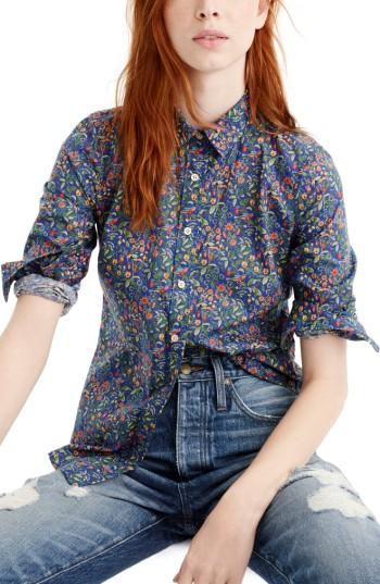 Women's J.crew Liberty Catesby Floral Perfect Shirt