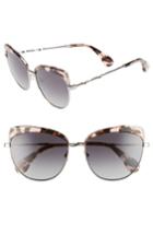 Women's Diff Izzy 59mm Polarized Cat Eye Sunglasses - Himalayan Tortoise/ Grey