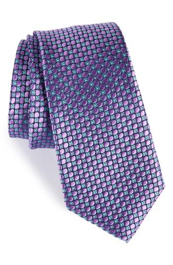 Men's Nordstrom Men's Shop Carter Dot Silk Tie, Size - Purple