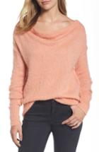 Women's Caslon Long Sleeve Brushed Sweater - Coral