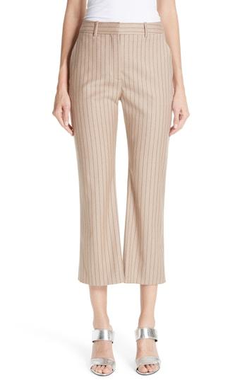 Women's Altuzarra Adler Pinstripe Crop Flare Pants Us / 34 Fr - Brown