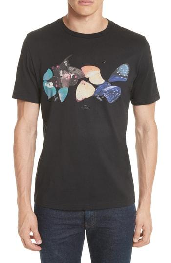 Men's Ps Paul Smith Butterfly Graphic T-shirt - Black