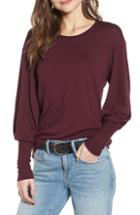 Women's Treasure & Bond Blouson Sleeve Tee, Size - Burgundy