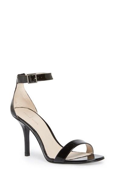 Women's Pelle Moda 'kacey' Ankle Strap Sandal .5 M - Black