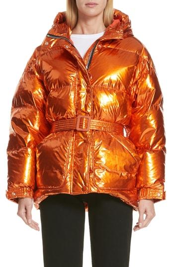 Women's Ienki Ienki Michelin Hooded Down Puffer Coat - Orange