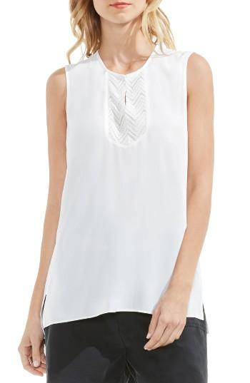 Women's Vince Camuto Lace Bib Keyhole Blouse