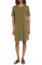 Women's Eileen Fisher Jersey A-line Dress - Green