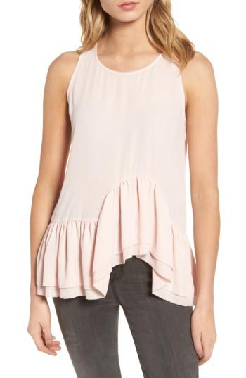 Women's Chelsea28 Wavy Peplum Tank, Size - Pink