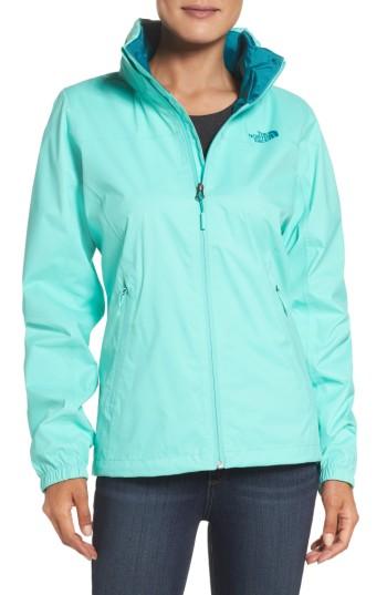 Women's The North Face 'resolve ' Waterproof Jacket, Size Large - Green
